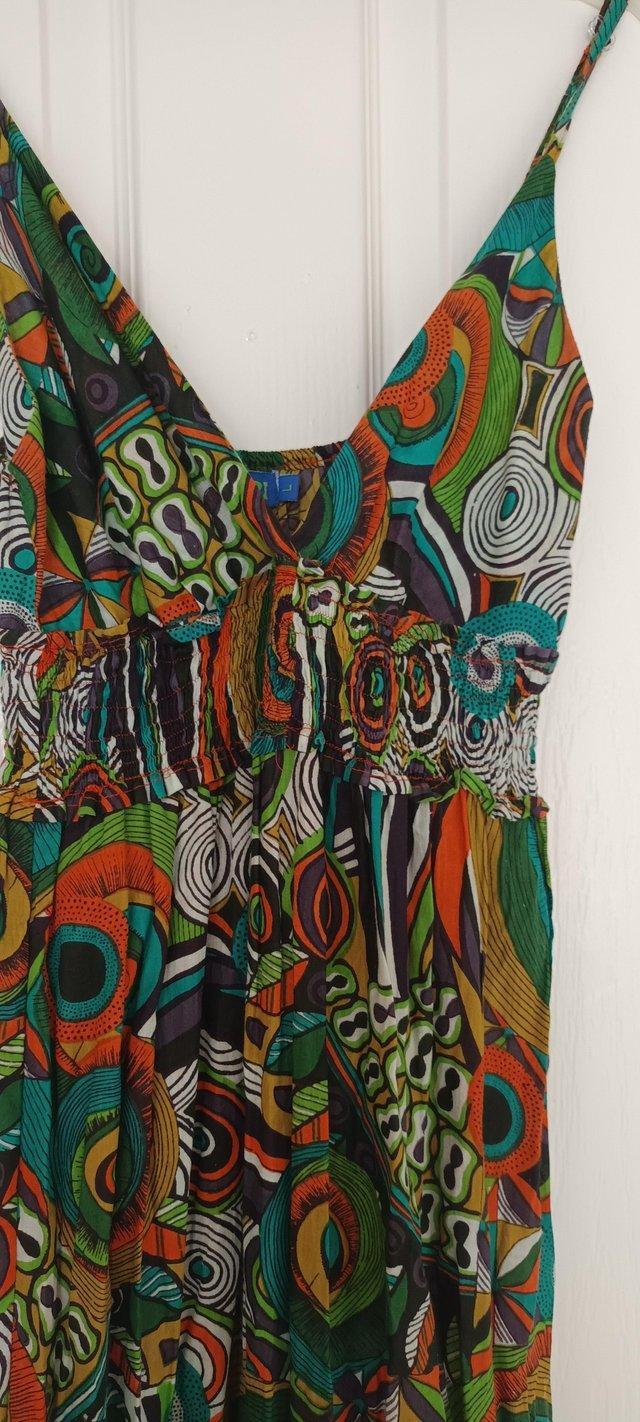 Preview of the first image of Maxi Dress size 12 colour multi.