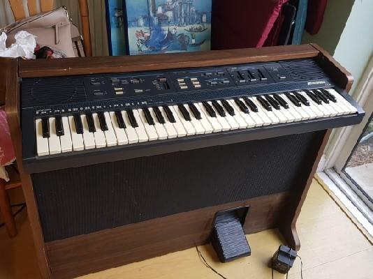Preview of the first image of FARFISA FK58 ELECTRONIC KEYBOARD & STAND. RARE.