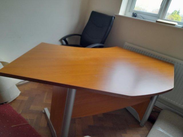 Preview of the first image of DeskNear Wrexham. Large Shaped desk in good condition.