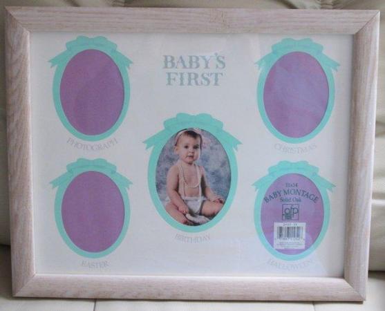 Image 1 of Baby Photo frame - new - 11 x 14  holds 5 photos