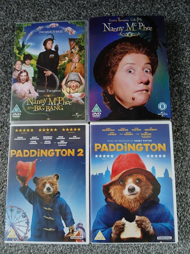 Preview of the first image of Nanny McPhee and Paddington DVDs.