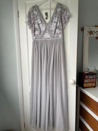 Image 2 of Monsoon grey chiffon bridesmaid's dress