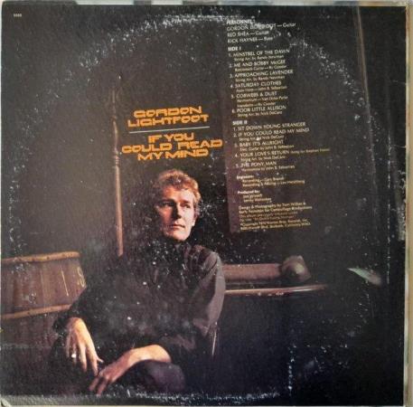 Image 3 of Gordon Lightfoot 'If You Could Read My Mind' 1970 US LP VG+