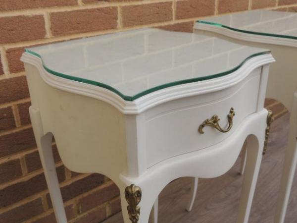 Image 12 of Pair of French Tall Bedside Tables (UK Delivery)
