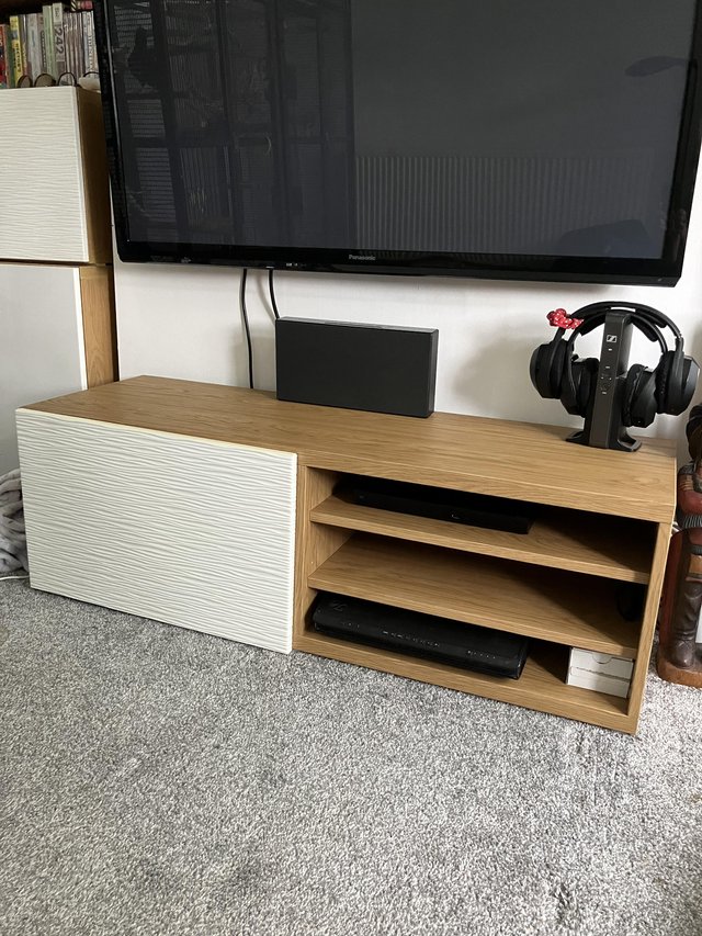 Preview of the first image of IKEA BESTA TV UNIT Off white.