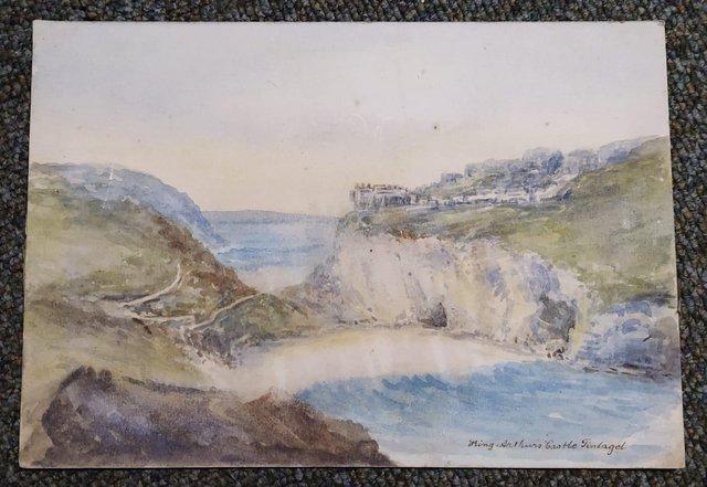 Image 2 of Small Un-Mounted Watercolour Of Tintagel