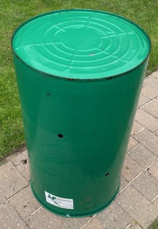 Image 2 of Green 45 Gallon Oil Drum