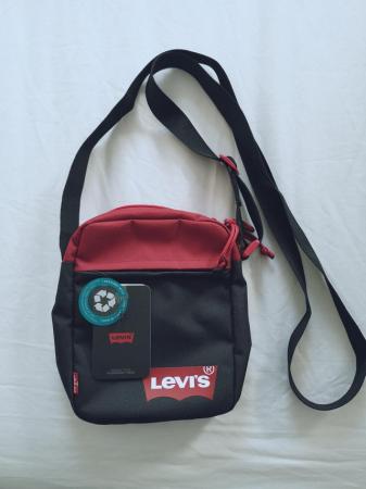 Image 1 of Mens Levi's 'Mini Crossbody' Solid Red Batwing Bag