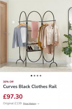 Image 2 of Funky Dunelm clothes rail