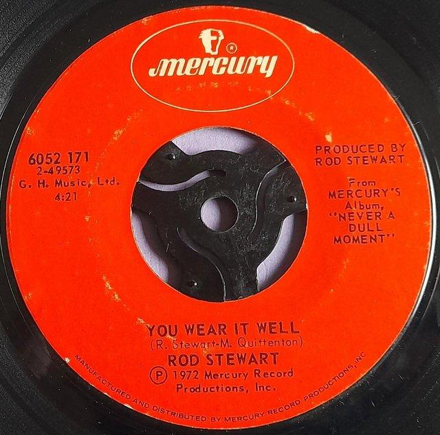 Preview of the first image of Rod Stewart You Wear It Well 1972 1st Press US 7'' single EX.