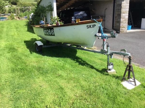 Image 1 of 12ft fibre glass boat and trailer