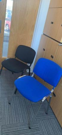 Image 1 of Stacking Chairs, BLUE/ BLACK  - DELIVRY OR COLLECITON