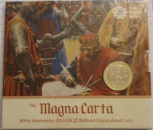Image 2 of Royal Mint The Magna Carta 800th Anniversary 2015 UK £2