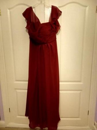 Image 1 of New Claret dress size 20 -22 ideal for prom