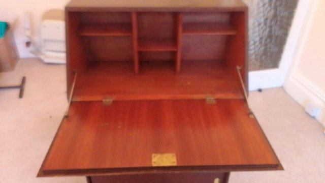 Image 3 of Cabinet - with bureau style top, display area and storage