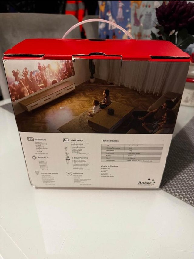 Preview of the first image of Nebula mars 2 pro HD smart Wi-Fi mini projector.