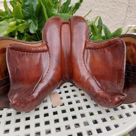 Image 15 of 17" Lovat and rickets, GpM/W.brown hide covered flaps. £65