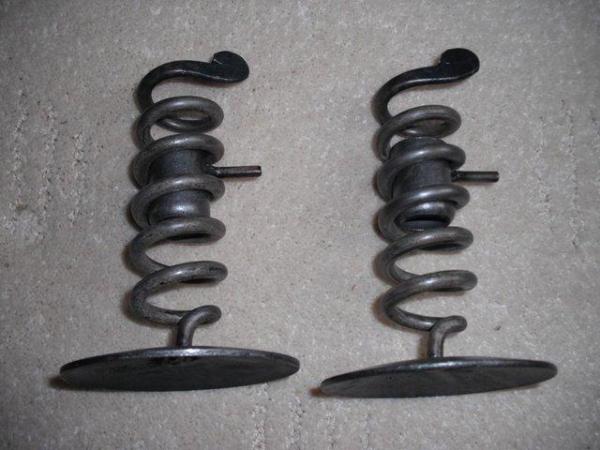 Image 3 of metal twisted spiral candlesticks