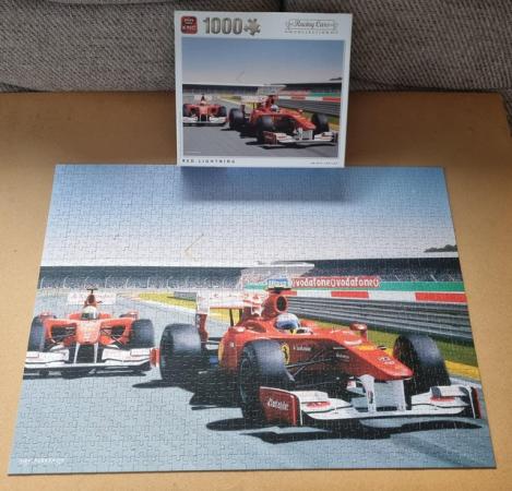 Image 2 of 1000 piece jigsaw called RED LIGHTNING BY King Puzzles.