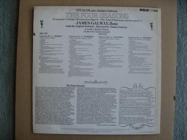 Image 2 of James Galway – Vivaldi The Four Seasons LP– RCA RL 25034 –