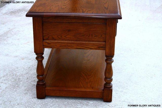 Image 13 of OLD CHARM LIGHT OAK TWO DRAWER OCCASIONAL COFFEE TABLE STAND