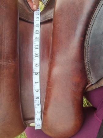 Image 7 of Bate brown leather saddle, good used condition