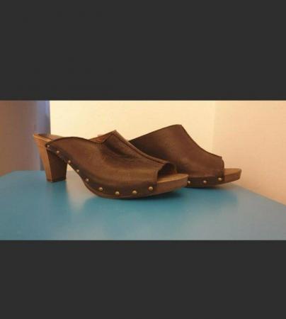 Image 1 of Brown Leather Heals with stud detail By John Lewis New