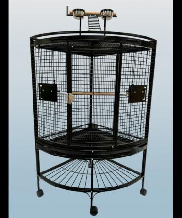 Image 1 of Parrot-Supplies Louisiana Corner Parrot Cage With Play Top B