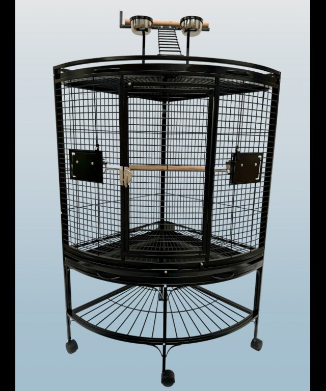 Preview of the first image of Parrot-Supplies Louisiana Corner Parrot Cage With Play Top B.