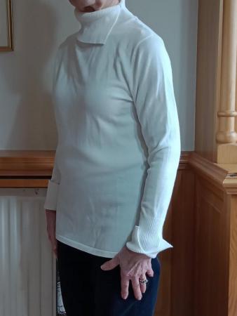Image 3 of Ladies White Long Sleeved Jumper