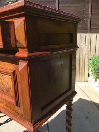 Image 10 of Stunning Vintage French Bedside Cabinet with Marble Top
