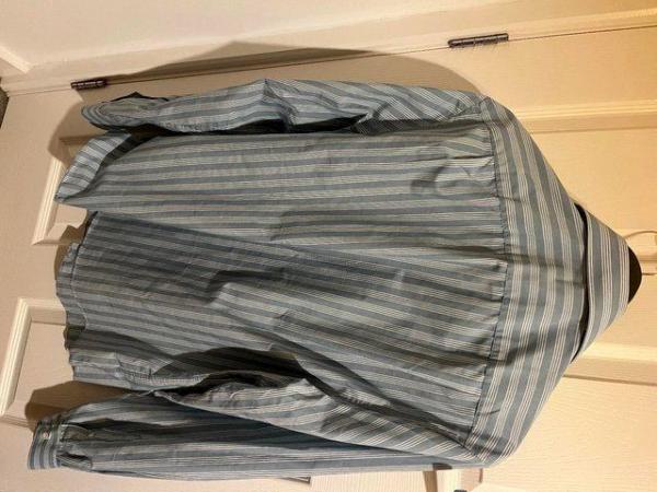 Image 2 of Mens Formal stripped grey and white shirt