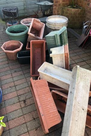 Image 1 of Large Collection of Garden Pots and Troughs