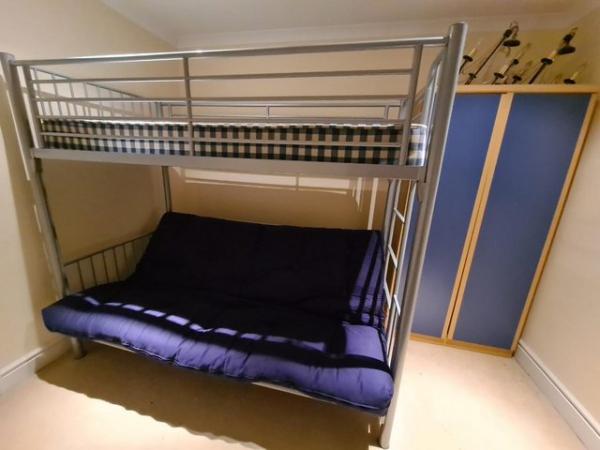 Image 2 of As New Triple Bunk Bed /Futon