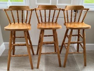 Preview of the first image of Three Kitchen/Bar chairs.