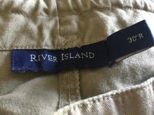Image 13 of RIVER ISLAND Men’s Khaki Button Fly Trousers 30W 31L
