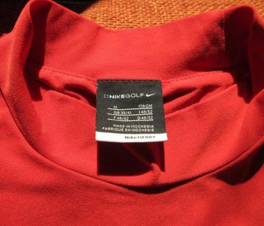 Image 2 of Vintage Tiger Woods Mock Polo Shirt Size M (Incl P&P)