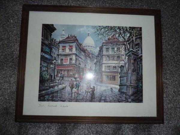 Image 1 of Vintage Paris Montmartre "Le Consulat" signed framed limited
