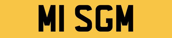 Image 1 of M1SGM Number Plate Private Personalised Registration