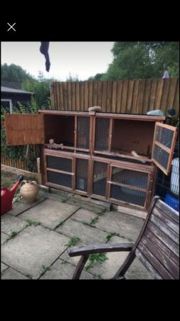 Image 2 of 6ft rabbit hutch with covers