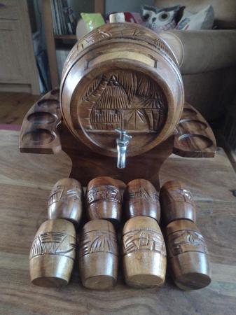 Image 2 of Beautifully Ornate Wooden Vintage Whisky/Brandy Barrel