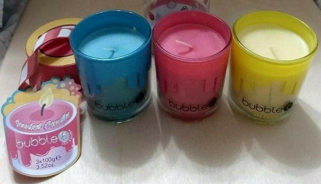 Image 11 of Bubble T Cosmetics 3 Scented Soy Candles Mint, Berry, Lemon