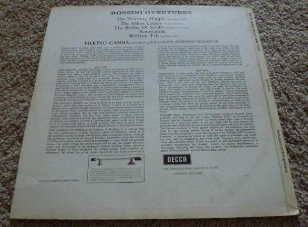 Image 2 of Rossini Overtures, Pierino Gamba, vinyl LP