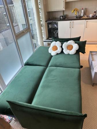 Image 1 of Homebase 4 seater sofa bed - used but clean and new