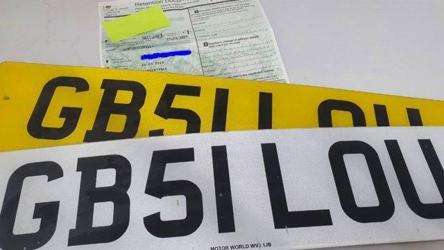 Preview of the first image of PRIVATE CHERISHED REGISTRATION PLATE - LOU LOUISEGB's1 LOU.