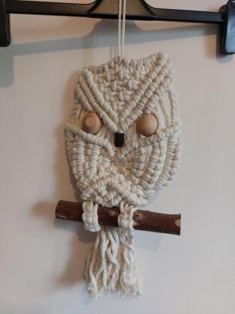 Image 1 of Rope owl hanging ornament