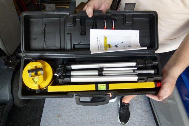 Preview of the first image of HOMEBASE LASER LEVEL KIT IN CASE.