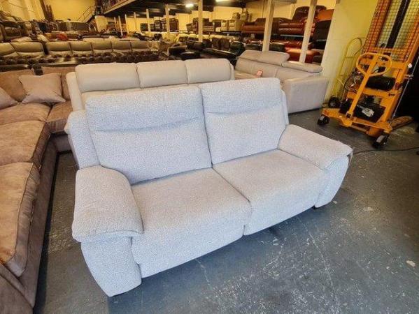 Image 8 of Starlight Express grey fabric electric recliner sofa