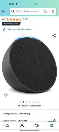 Image 2 of Amazon Alexa pop Bluetooth speaker brand new!