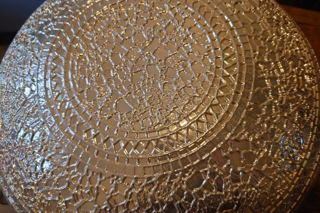 Image 3 of Gold and Silver Decorative Handmade Glass Plate